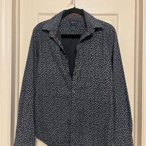 Denim & Flower Dark Blue Floral Shirt